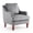 Light Gray1, variant on Ktaxon Fabric Accent Chair, Reading Armchair with Removable Cushion, Single Sofa with Extra Seat Depth for Living Room Bedroom Off White