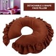 thumbnail image 1 of Almohada facial Cojín de soporte para el cuello en forma de U Cama de masaje Almohada facial Salón de spa Mesa de masaje Almohada para la cuna Cojín para la siesta Belleza(Café) EOTVIA NO, 1 of 6
