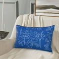 thumbnail image 1 of ZNDUO Rectangular Plush Cushion Cover, Cartoon Beach Graffiti Pattern Non-Pilling Hidden Zip Bedroom Sofa Pillowcases, 14"x20", 1 of 8