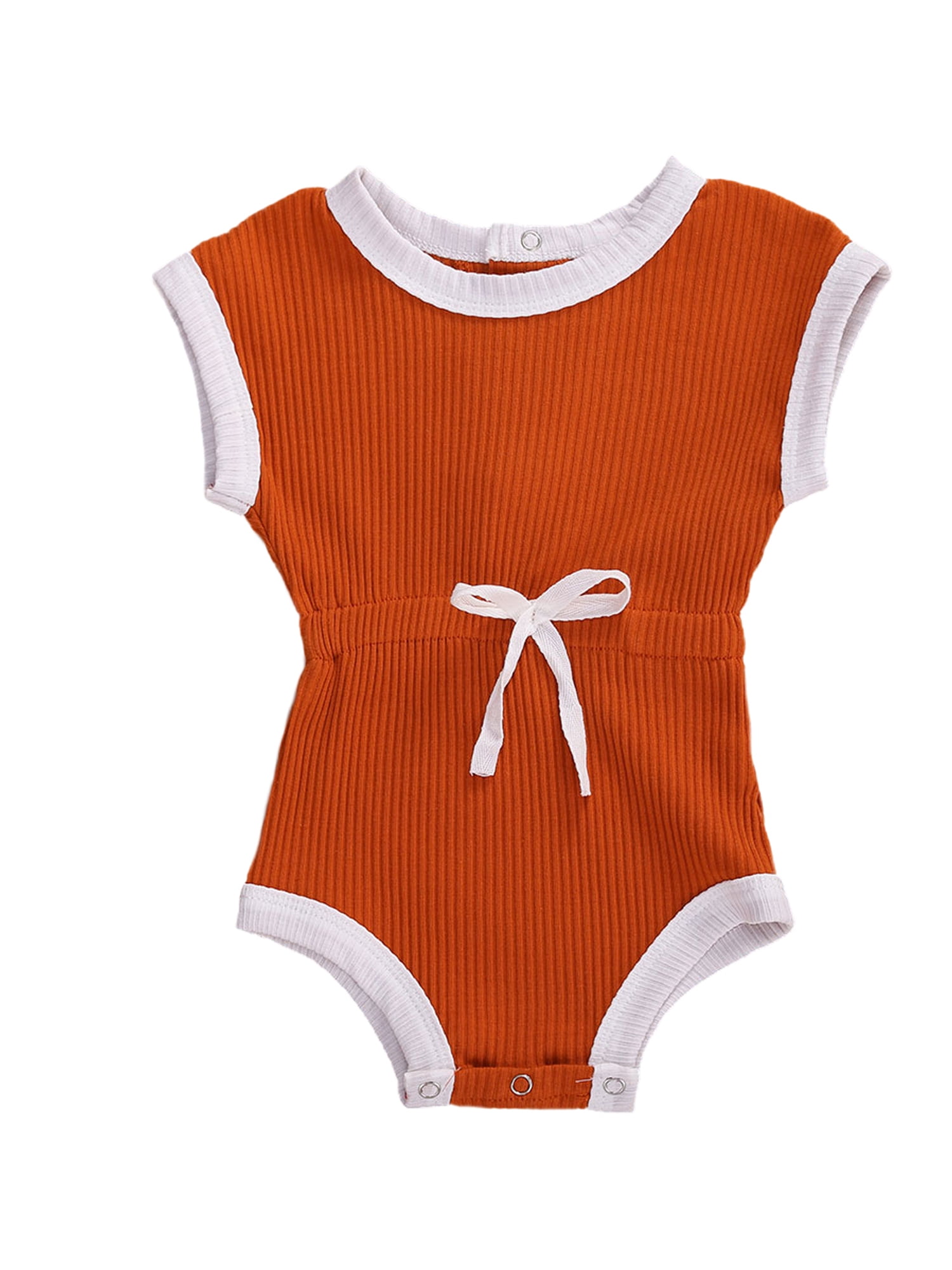 Multitrust Toddler Boy Girl Cotton Solid Bodysuit Jumpsuit Outfit