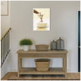 thumbnail image 3 of Kate and Laurel Mother and Baby Giraffe in Cottage Yellow Bathtub Framed Canvas Wall Art by Amy Peterson 18 x 24 Sylvie Beaded White, Whimsical, Animals, Bathroom Art for Wall Decor, Living Room,, 3 of 8