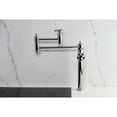 thumbnail image 3 of Kingston Brass KS3706RKZ Wendell Deck Mount Pot Filler Faucet with Knurled Handle, Polished Nickel, 3 of 7