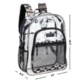 thumbnail image 2 of Wrangler Clear Waterproof Backpack, Durable Plastic Book Bag, Casual, for Girls, Clear Graphite, 2 of 6