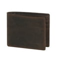 thumbnail image 1 of Carteras de piel de vaca con capa superior de cuero de caballo loco para hombres y mujeres, carteras antiguas de dos pliegues horizontales, 1 of 6