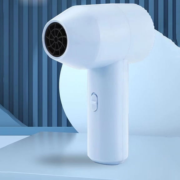 Blue Usb Rechargeable Portable Hair Dryer With Adjustable Airflow For Quick Drying Ideal For Travel Camping And Craft Drying