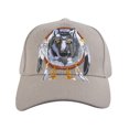 thumbnail image 2 of Gravity Threads Native Pride Adjustable Baseball Hat - Dreamcatcher Wolf - Khaki, 2 of 2