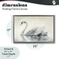 thumbnail image 3 of Elegant Floating Swan Gray Framed Floater Canvas Wall Art, design by Sasha, 3 of 10