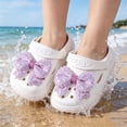 thumbnail image 6 of JAJAHO Kids Girls Clogs Sparkly Sequins Garden Shoes Glitter Bow Summer Sandals Beach Pool Water Shower Shoes 3-10Y, 6 of 6