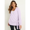 thumbnail image 4 of June & Vie Women's Plus Size Wrap-Front Cardigan, 4 of 5