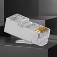 thumbnail image 3 of Jixopn - 100 conectores RJ45 CAT6 para cable Ethernet (plateados), 3 of 8