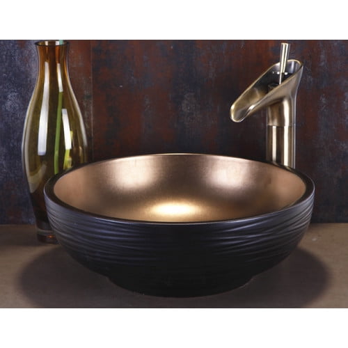 Dawn Usa Ceramic Circular Vessel Bathroom Sink Walmart Com Walmart Com
