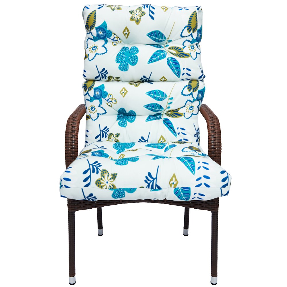 SAYFUT Retro Floral Printed Rocking Chair Cushions with Securing Ties