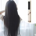 thumbnail image 4 of Cepillo alisador de pelo inalámbrico con calentamiento rápido en 30 segundos, calor ajustable, peine de viaje para peinar (amarillo), 4 of 5