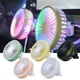 thumbnail image 1 of Ventilador USB para coche con luz ambiente RGB y aromaterapia - Ventilador multifunción giratorio de 360° de 3 velocidades para vehículo, hogar, oficina - Ventilador de refrigeración USB de 5V con, 1 of 8