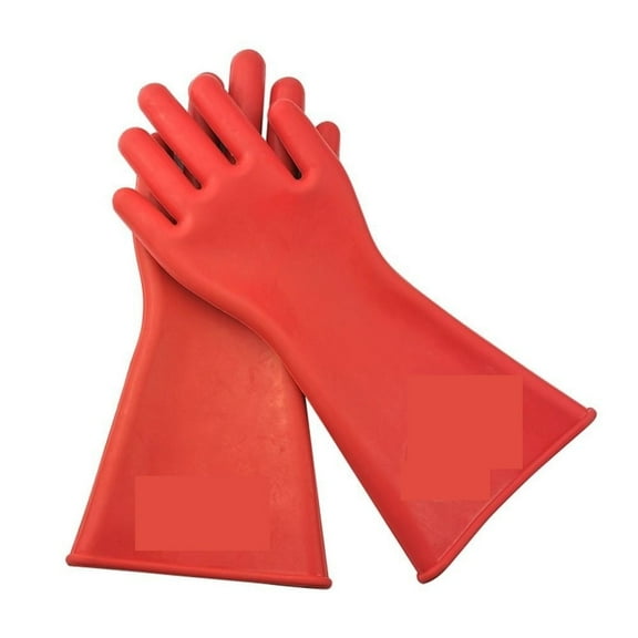 5KV Electrical Insulating Gloves Red Rubber Insulation Mittens Withstanding Voltage Safe Gloves