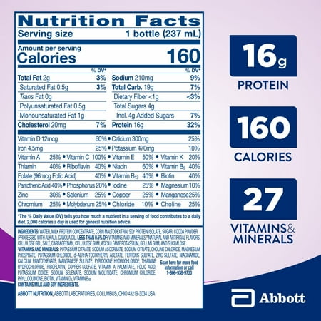 Ensure High Protein Nutrition Shake, Milk Chocolate, 8 fl oz, 12 Count