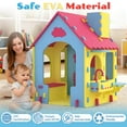 thumbnail image 2 of COCLUB Playhouse Indoor EVA Foam with Kitchen Playset Playroom Toys, Indoor Playground for Boys and Girls, Red, Red, 2 of 8