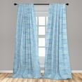 thumbnail image 5 of Ambesonne Vintage Blue Curtains, Cloudy Sky Chinese, Pair of 28"x95", Pale Blue, 5 of 5