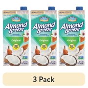 (3 pack) Almond Breeze Coconut Original Shelf-Stable Almondmilk Gluten free, 32 oz