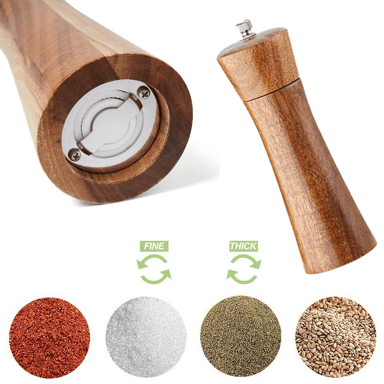 2pc Acacia Round Salt Shaker and Pepper Grinder Set - Threshold™