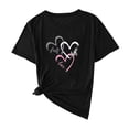 thumbnail image 1 of Hauts de la Saint-Valentin pour Femmes Aguichant Saint-Valentin Décontracté Femmes Manches Courtes Imprimé Col Rond Hauts Tee T-Shirt Manches Courtes Hauts pour Femmes Hauts pour Femmes Manches 3/4 Hauts de la Saint-Valentin pour Femmes, 1 of 3