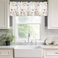 thumbnail image 3 of Watercolor Wildflowers Rod Pocket Curtain Valance, Farmhouse Botanical Floral Herbs Farmhouse Window Valance for Living Room, Bedroom, Kitchen 42"W x 12"L, 3 of 9