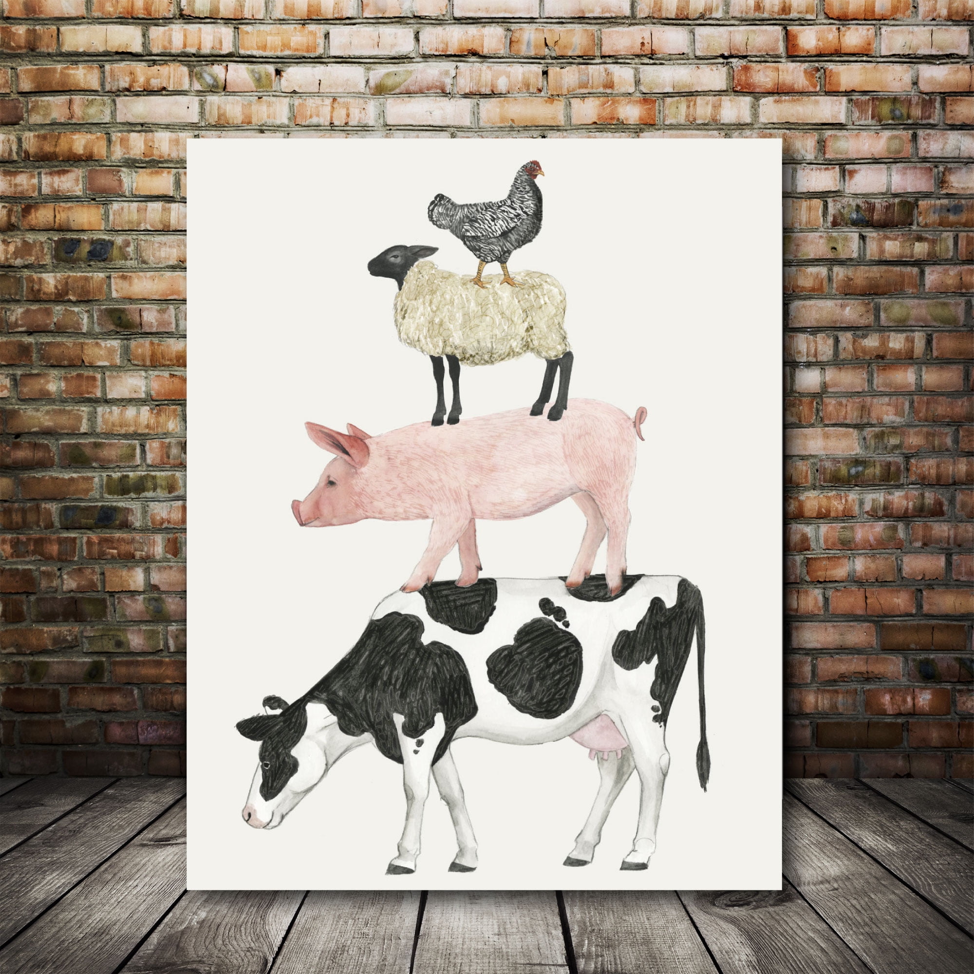 Courtside Market Farmland Family VI 16"x20" Gallery-Wrapped Canvas Wall Art