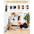 thumbnail image 4 of Phone Tripod, 86 Tall Tripod for iPhone with Flexible Gooseneck & Remote, Portable Cellphone Tripod Stand, Aluminum Travel Tripod for Selfies, Video Recording, Compatible with iPhone Android, 4 of 5