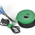 thumbnail image 4 of 5 Meter/Roll 15/20mm Color Magic Self Adhesive Fastener Tape Reusable Strong Hooks Loops Cable Tie Magic tape DIY Accessories 20mm Green 5Meter 5Meter, 4 of 6