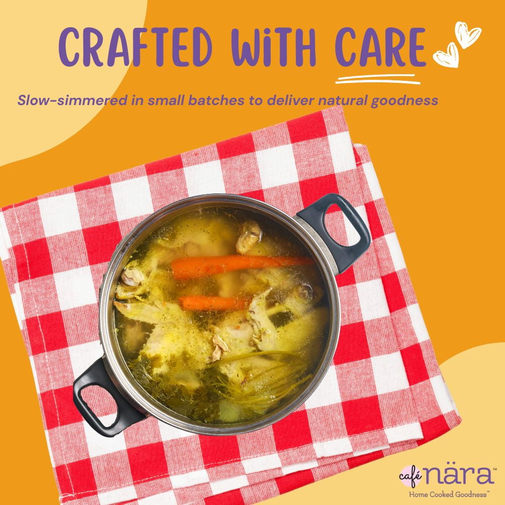 Café Nara Grain-Free Chicken Broth Wet Food Topper for Dogs & Cats - 100% Natural, Healthy Hydration - 1.1 lbs (Pack of 12)