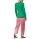 thumbnail image 3 of Disfraces de Año Nuevo 2024 Conjuntos familiares a juego Conjunto de pijamas navideños Traje de casa a rayas con letras Look de ropa de dormir informal suave, 3 of 5