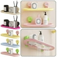 thumbnail image 2 of Multi-Purpose Triangle Corner Shelf - Easy Mount, No Drilling, Space-Saving Storage for Toiletries, Kitchen Tools, and Stationery, 2 of 5