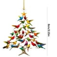 thumbnail image 5 of ZTTD Hummingbird Christmas Ornament(1PC), Colorful Hummingbirds Tree Decor, Stacked Hummingbird Ornament for Christmas, Winter Hummingbirds Home Decoration, for Bird Lovers, 5 of 8