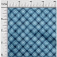 thumbnail image 2 of oneOone Cotton Cambric Medium Blue Fabric Check Craft Projects Decor Fabric Printed By The Yard 42 Inch Wide, 2 of 4