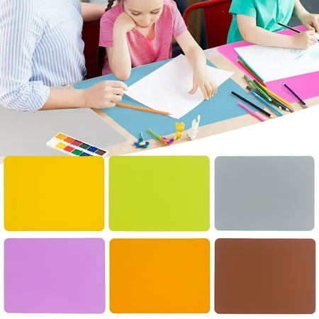 

UDIYO Children Placemats Heat-Resistant Strong Flexibility Waterproof Foldable Anti-skid Anti-scald No Deformation Bowl Mat Student Drawing Mats Dining Room Stuffs