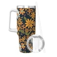 thumbnail image 2 of 40zo Ice Bar Cup With Handle Double Insulation Large Capacity Rust Prevention For Daily Travel And Other Scenes Groovy Flowers (17), 2 of 8