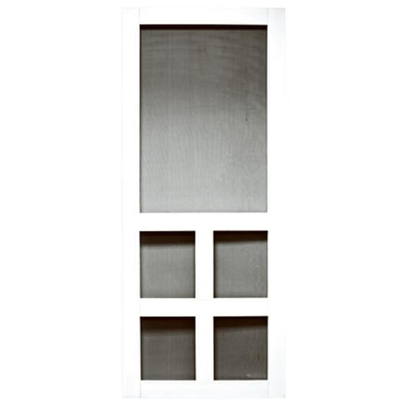 36 x 79.75 in. Superior Vinyl Screen Door Vermont, White