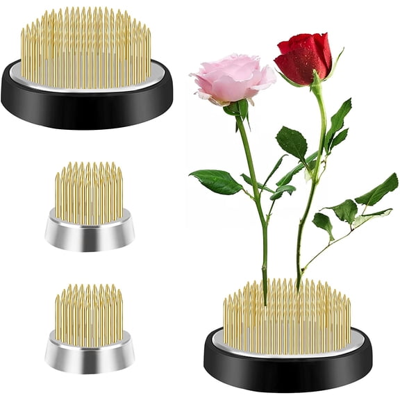 3 Pieces Flower Arrangers Flower Holder Flower Pin Frogs Kenzans Pin Holder for Flower Arrangement Flower Fixed Tools Bouquet Decoration Easy Flower Arranging(1.96 inch, 0.91inch)