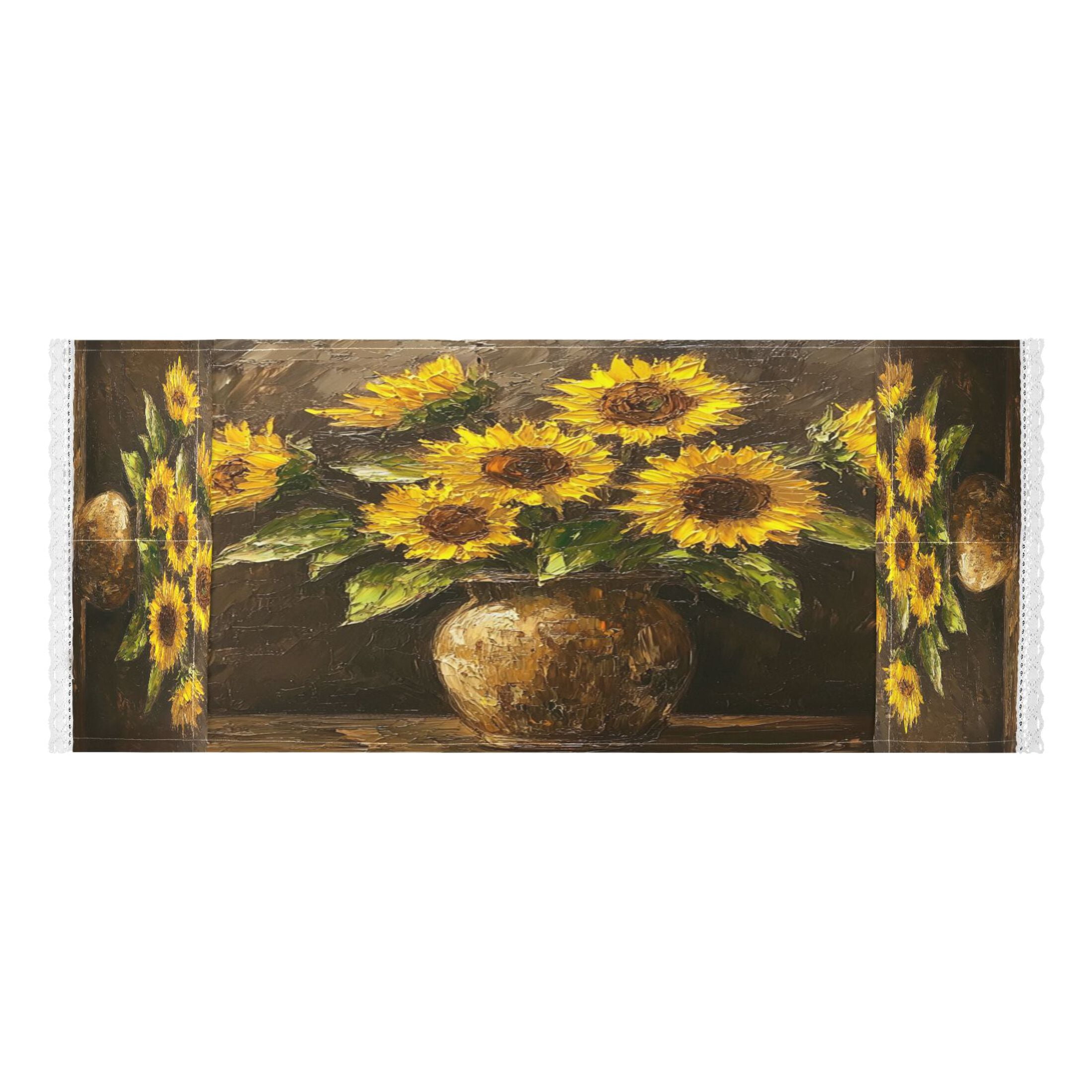 WOBOGO Brown Sunflower Plant Washing Machine Cloth Dryer Refrigerator Top Cover Protective Non-Slip Mat For Kitchen Laundry
