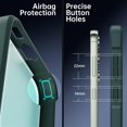thumbnail image 3 of Shockproof Matte Case for Samsung Galaxy S23 [Anti Fingerprint] [10FT Military Drop Protection] Hard Translucent Back Four Corner Airbags Drop Protection Phone Cover, 6.1 inch, Green, 3 of 7