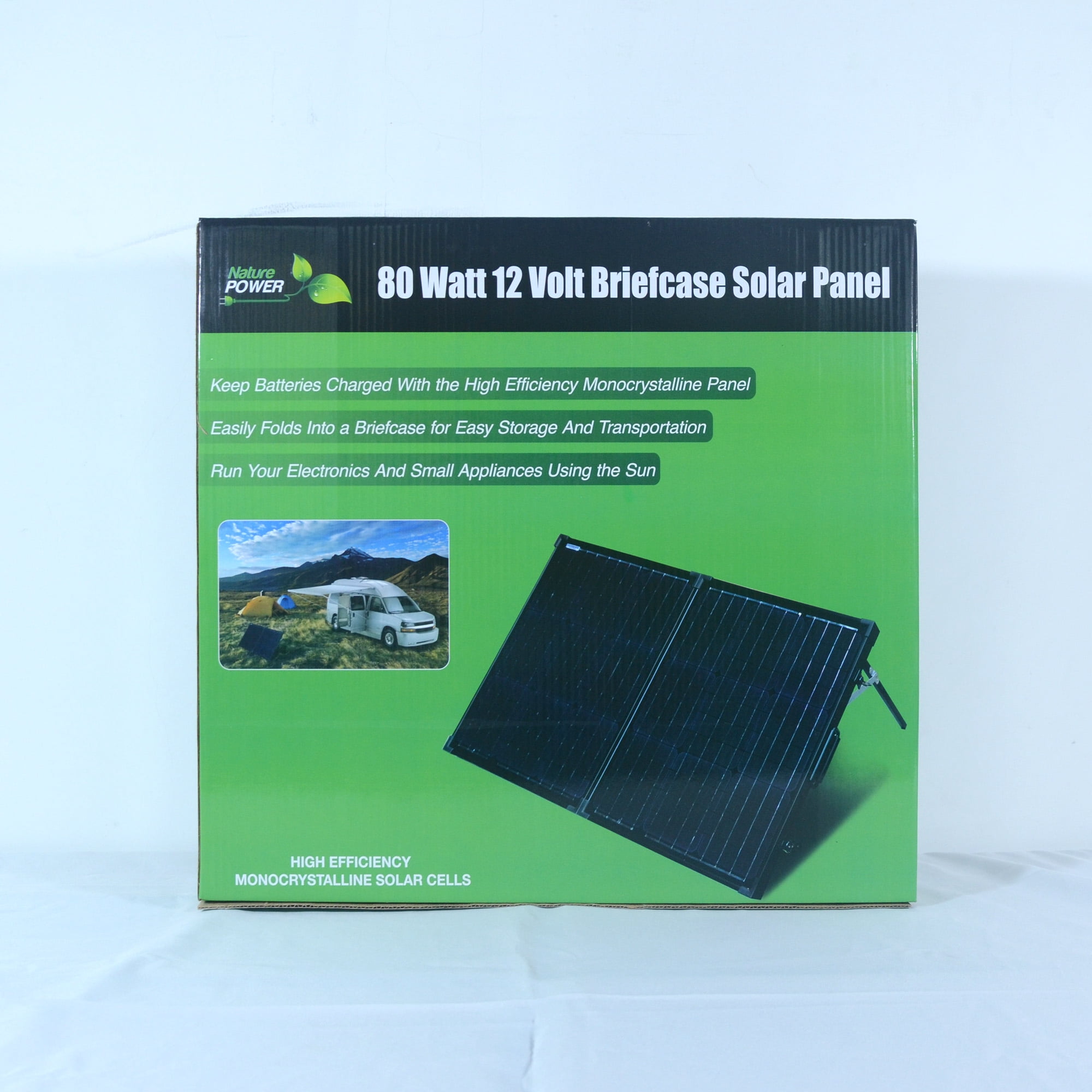 Nature Power (55704) 80-Watt Briefcase Monocrystalline Solar Panel