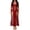 Wine, variant on Yangnuo Women's Sexy Deep V Sheer Mesh High-Slit Ruffle Hem Lingerie Gown Women's Suspender V-neck Pajamas