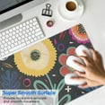 thumbnail image 4 of Long Mouse Pads for Desk,Multicolor Cartoon Floral Pattern Desk Mats on Top Of Desks, Desk Mouse Pad Extra Large with 3mm Non-Slip Base and Stitched Edge for Gaming,Office,Work,Home 31.5"x11.8", 4 of 6