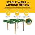 thumbnail image 4 of St. Patrick's Day Table Cloths for 5 Foot Rectangle Tables, Lucky Shamrock Gnomes Gold Coin Spring Green Patio Waterproof Elastic Fitted Tablecloths, Washable Rectangular Table Cover for Camping, 4 of 8