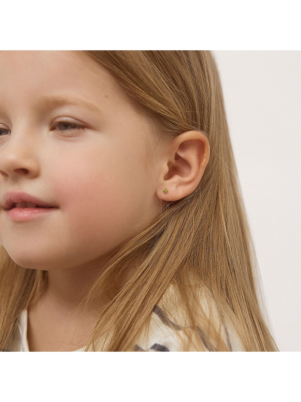 Newborn Baby Kids Childrens Stud Earrings Screw Back 3mm in Solid Gold 10K  Aretes Para Ninos Oro Real Gold Stud Earrings Baby Girls Earrings 