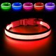 thumbnail image 1 of Collar LED para perro Flashseen, recargable por USB, color rojo rubí, 1 of 6