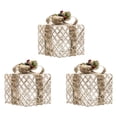 thumbnail image 1 of Yuarrent 3 pack/lote caja de regalo inodoro y agradable para la piel para la parte inferior del árbol de Navidad con luz LED de delicia Kits de decoración para fiestas Lino, 1 of 6