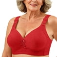 thumbnail image 2 of Plus Size Bras for Women Baeitkot Plus-Size Thin Soft and Comfortable -Sagging Wireless Side Breast Collection Full Cup Bra For Middle-Aged Moms, 2 of 9