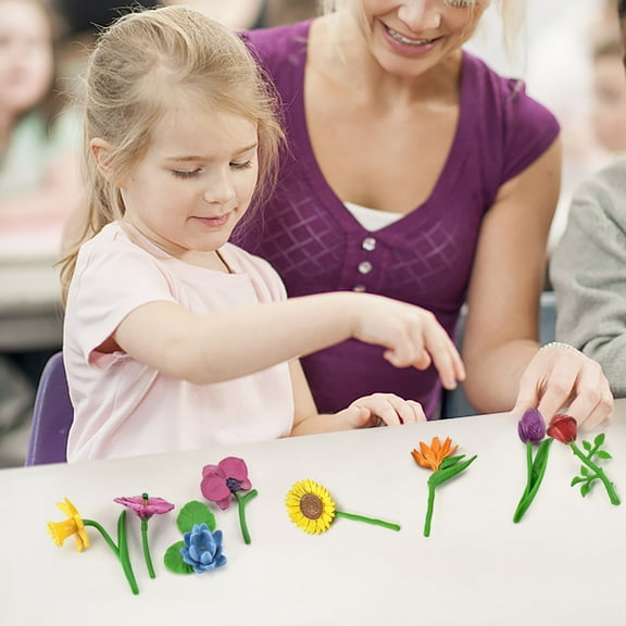 Usmixi Stocking Stuffers for Kids 8 Kinds Of Simulated Flowers Toys Figurines Home Decorate Preschool Educational Cognitiv Toys Gift up to 45% off