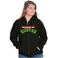 thumbnail image 4 of Retro Cartoon Logo Awesome Eighties Zip Up Hoodie Men's Women's Brisco Brands S, 4 of 6